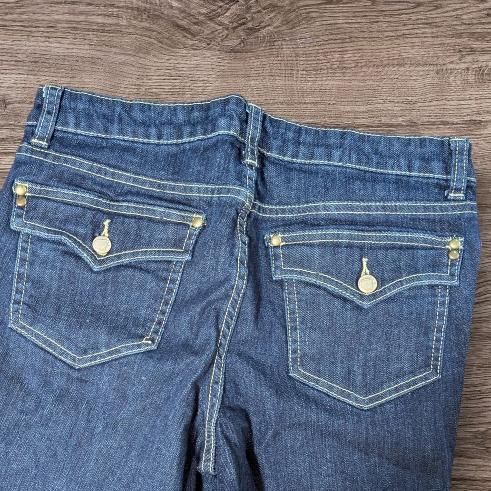 Cache Denim Studded Pocket Low Rise Bootcut Jeans - Picture 4 of 5